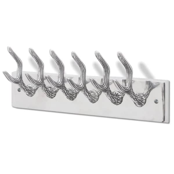 vidaXL Knagerække/hatte-/slipseholder i aluminium sølv