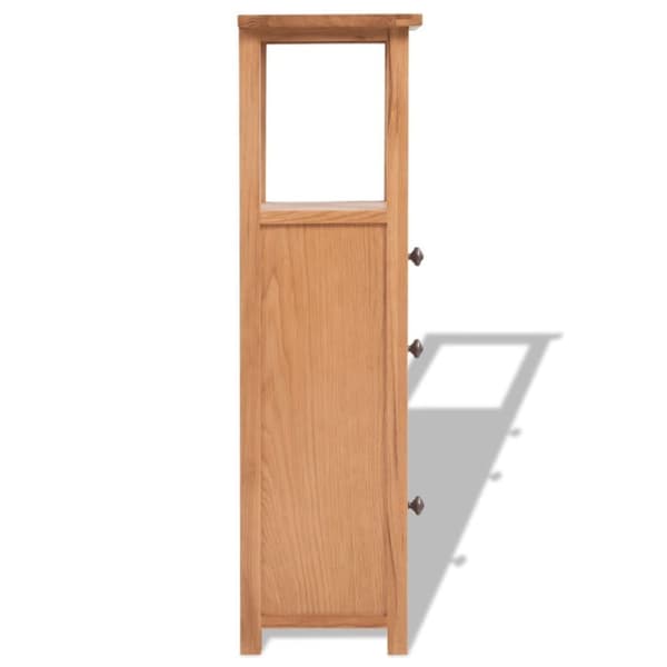vidaXL Hjørneskap 26x26x94 cm heltre eik