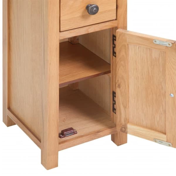 vidaXL Hjørneskap 26x26x94 cm heltre eik