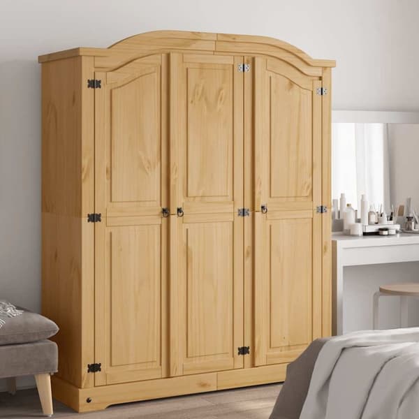 vidaXL Vaatekaappi Meksikon mänty Corona Range 3 ovea