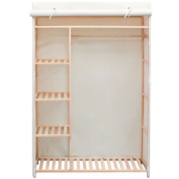 vidaXL Garderobeskap i stoff og furu 110x40x170 cm