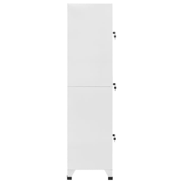 vidaXL skab med 3 rum med lås 38 x 45 x 180 cm