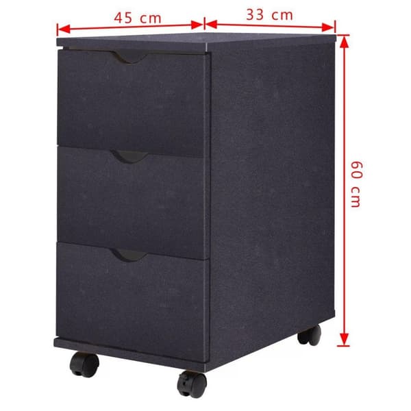vidaXL Lipasto 33x45x60 cm musta