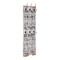 Miniatyrbild 1 av 6: vidaXL Väggmonterad klädhängare med 6 krokar FAMILY RULES 120x40 cm