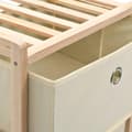 Miniatyrbilde 2 av 7: vidaXL Oppbevaringshyller 2 stk med 5 stoffkurver beige sedertre