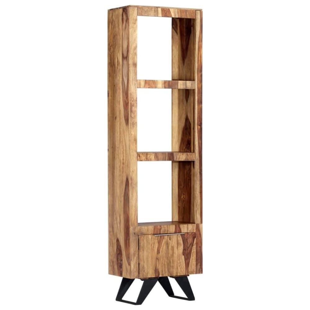 vidaXL Skåp 45x28x180 massivt sheshamträ