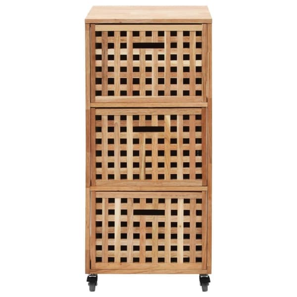 vidaXL badeværelsesskab 41x41x91 cm massivt valnøddetræ