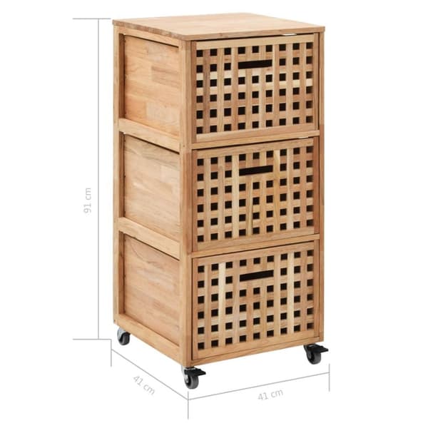 vidaXL badeværelsesskab 41x41x91 cm massivt valnøddetræ