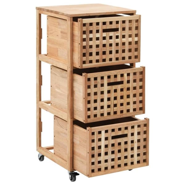 vidaXL badeværelsesskab 41x41x91 cm massivt valnøddetræ