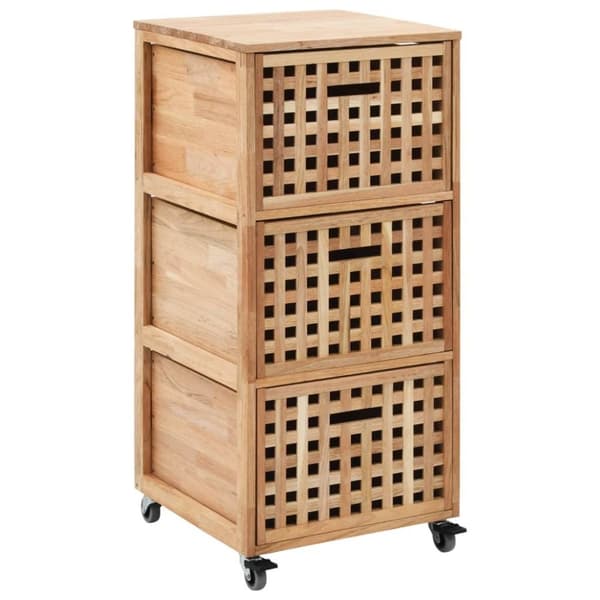 vidaXL badeværelsesskab 41x41x91 cm massivt valnøddetræ