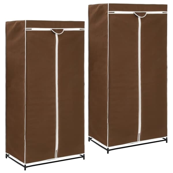 vidaXL Vaatekaapit 2 kpl ruskea 75x50x160 cm