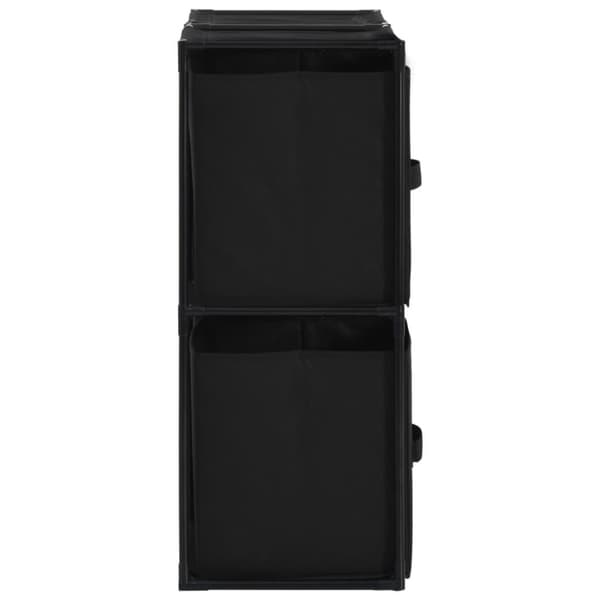 vidaXL reol med 4 stofkurve 63x30x71 cm stål sort