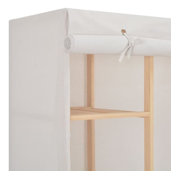 vidaXL klædeskab 135 x 40 x 170 cm stof hvid