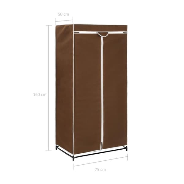 vidaXL Garderober 2 st brun 75x50x160 cm