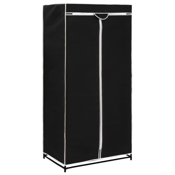 vidaXL Garderober 2 st svart 75x50x160 cm
