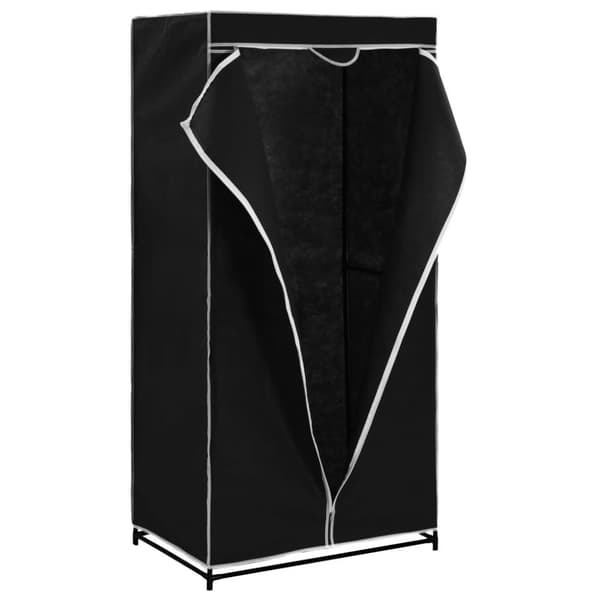 vidaXL Garderober 2 st svart 75x50x160 cm