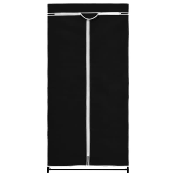 vidaXL Garderober 2 st svart 75x50x160 cm