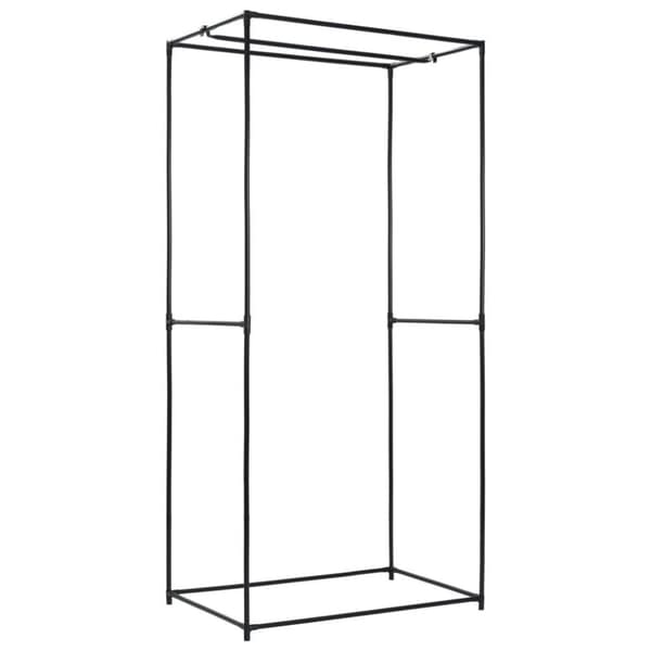 vidaXL Garderober 2 st svart 75x50x160 cm