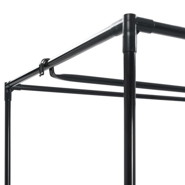 vidaXL Garderober 2 st svart 75x50x160 cm