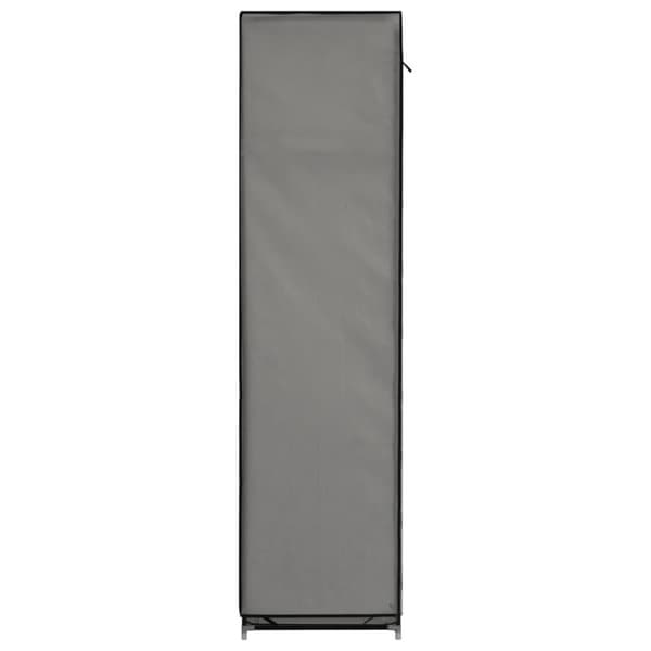 vidaXL Garderobe med skap og stenger grå 150x45x175 cm stoff