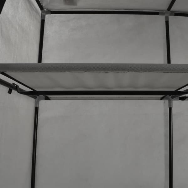 vidaXL Garderobe med skap og stenger grå 150x45x175 cm stoff