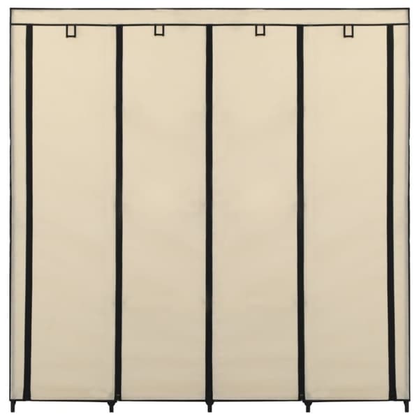 vidaXL klædeskab med 4 rum 175x45x170 cm cremefarvet