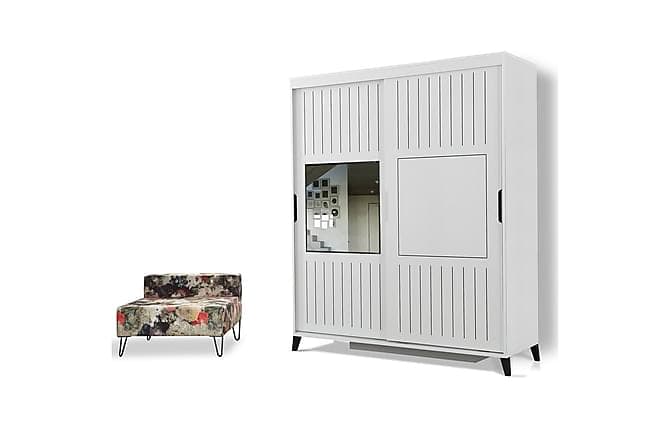 Komfortabel garderobe 190 Hvid