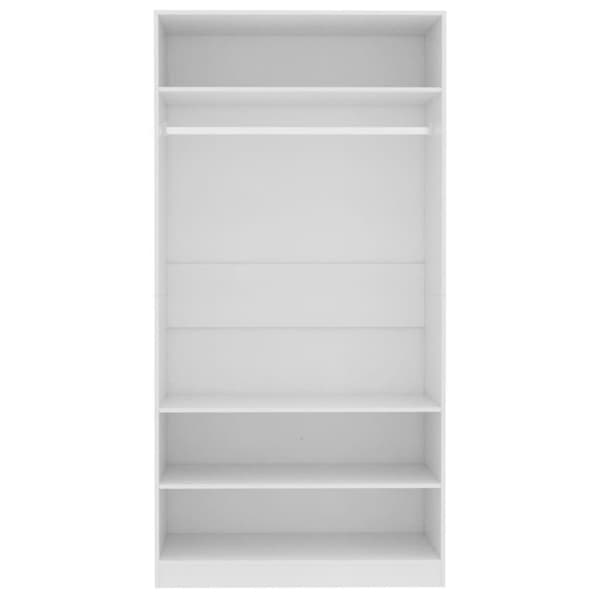 vidaXL Garderobe hvit 100x50x200 cm konstruert tre