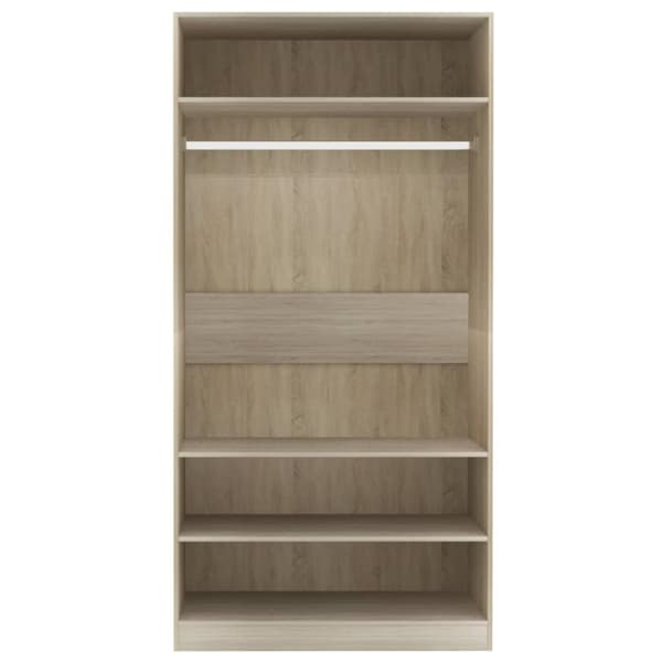 vidaXL klædeskab 100x50x200 cm konstrueret træ sonoma-eg
