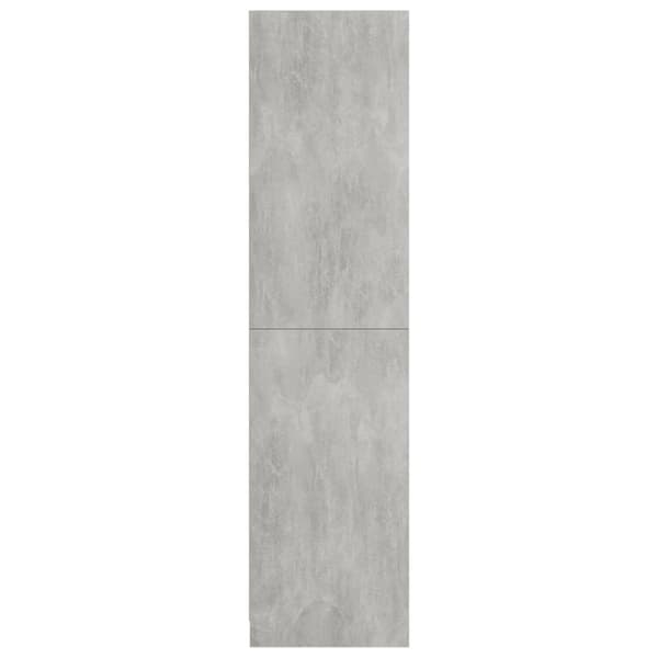 vidaXL Garderobeskap betonggrå 100x50x200 cm sponplate