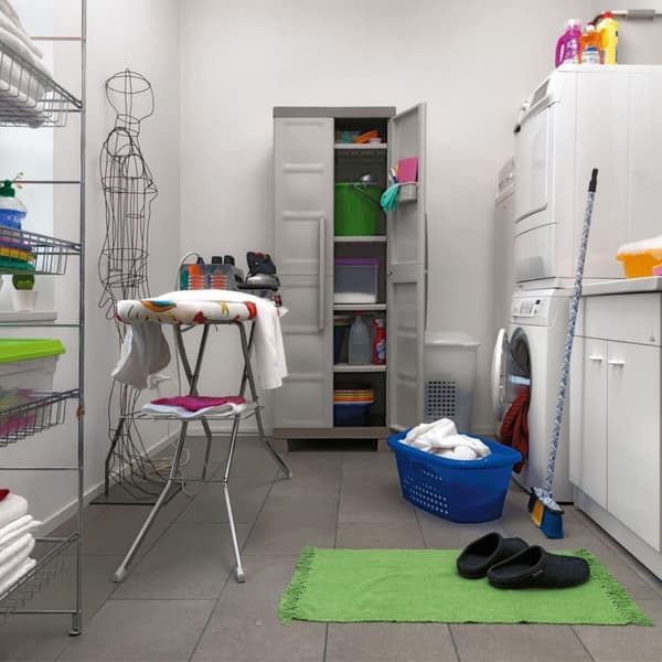 Keter opbevaringsskab med hylder Excellence 182 cm beige gråbrun