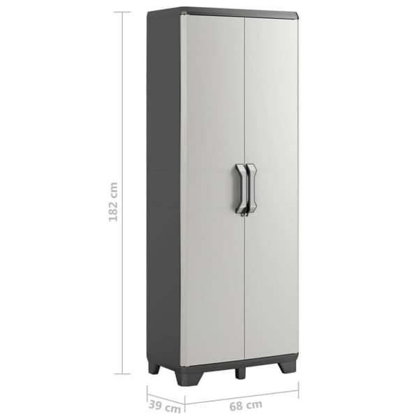 Keter multifunktionelt opbevaringsskab Gear 182 cm sort og grå