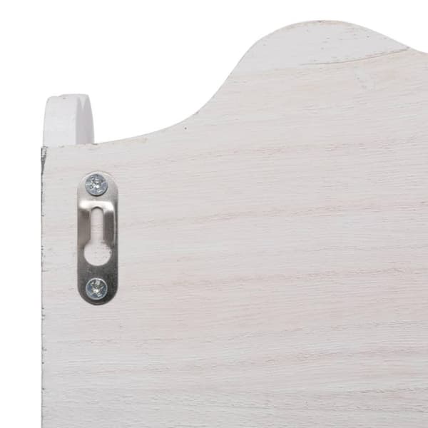 vidaXL vægmonteret knagerække 50 x 10 x 30 cm træ hvid