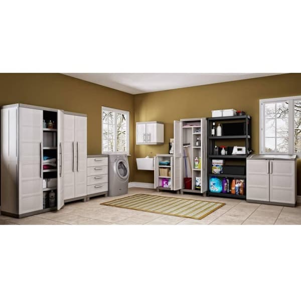 Keter lavt opbevaringsskab Excellence 97 cm beige gråbrun