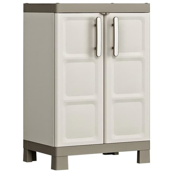 Keter lavt opbevaringsskab Excellence 97 cm beige gråbrun