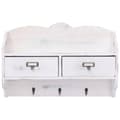 Miniatyrbilde 3 av 8: vidaXL Veggmontert garderobepanel hvit 50x10x34 cm tre
