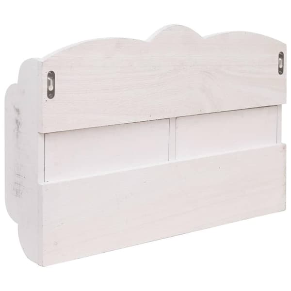 vidaXL Veggmontert garderobepanel hvit 50x10x34 cm tre