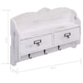Miniatyrbilde 8 av 8: vidaXL Veggmontert garderobepanel hvit 50x10x34 cm tre