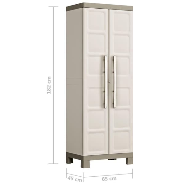 Keter Flerfunksjonelt oppbevaringsskap Excellence beige gråbrun 182 cm