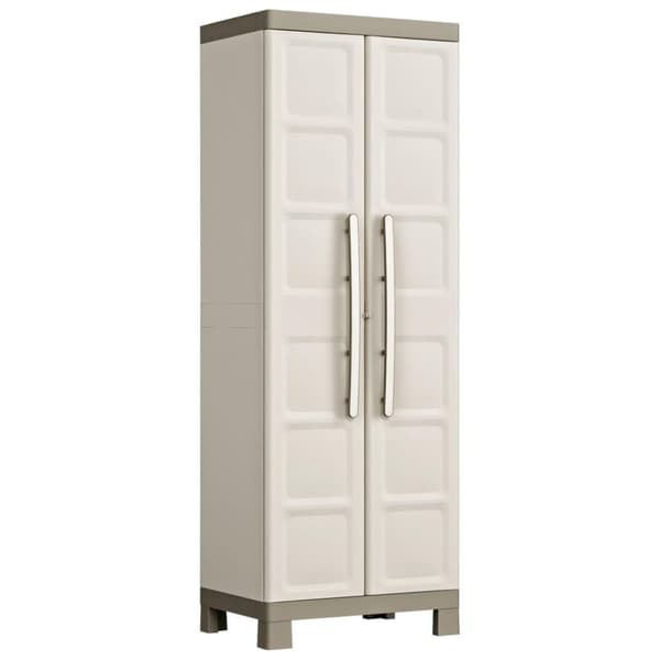 Keter Flerfunksjonelt oppbevaringsskap Excellence beige gråbrun 182 cm