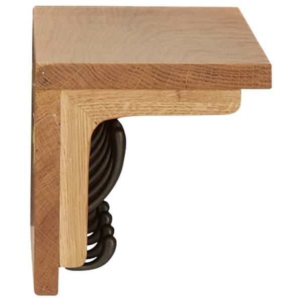 vidaXL knagerække 60x16x16 cm massivt egetræ
