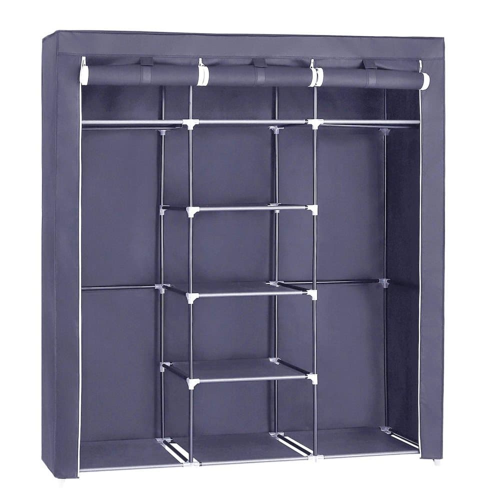 Herzberg HG-8011: Opbevaring Garderobe - Medium Grijs