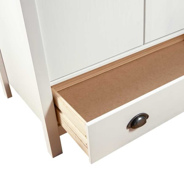vidaXL Garderobeskap 2 dører Hill hvit 89x50x170 cm heltre furu