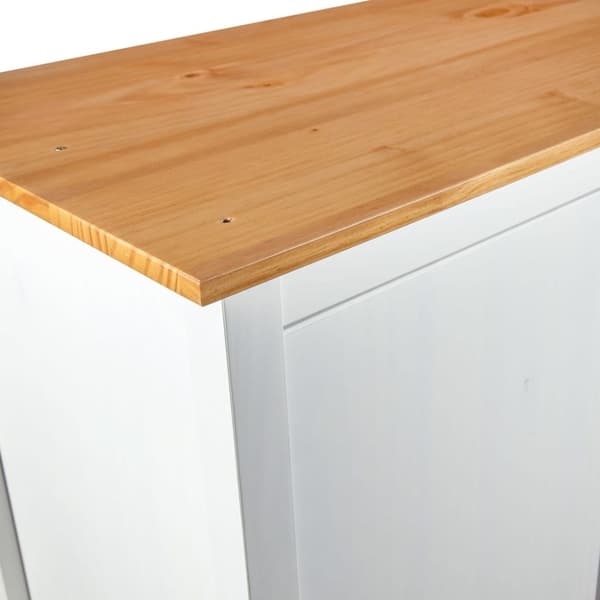 vidaXL Garderobeskap 3 dører Hill hvit 127x50x170 cm heltre furu