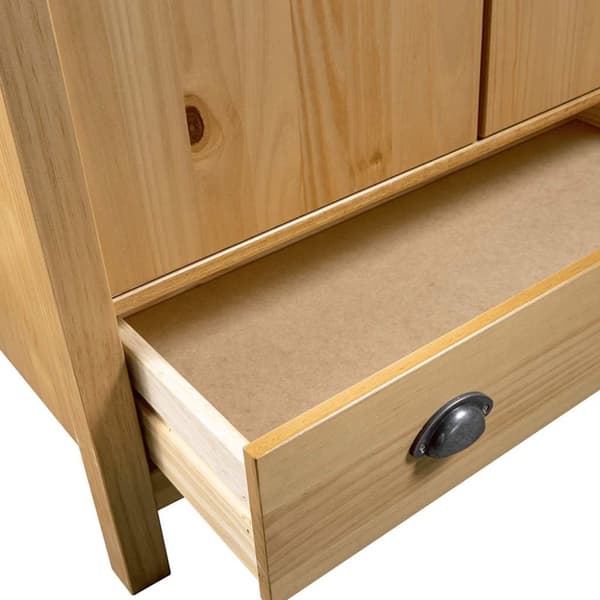 vidaXL klædeskab med 2 låger Hill 89x50x170 cm massivt fyrretræ