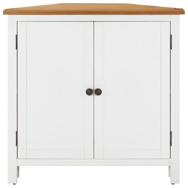 vidaXL hjørneskab 80x33,5x78 cm massivt egetræ