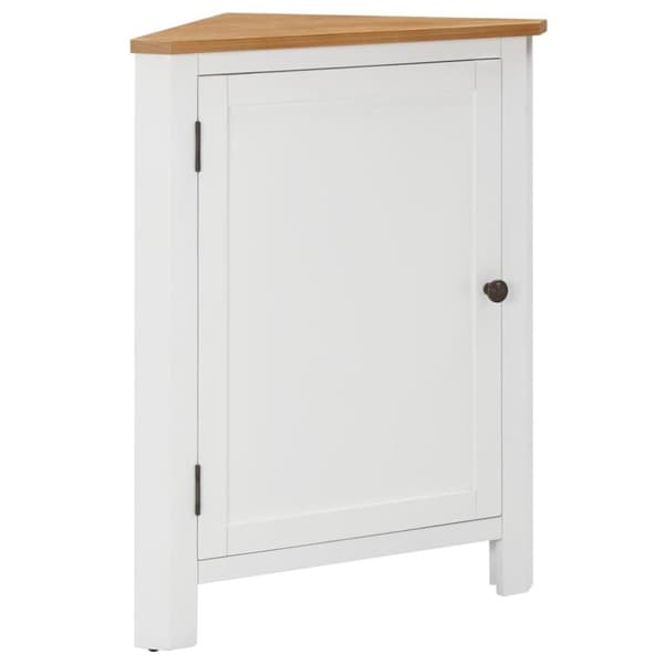 vidaXL hjørneskab 59x36x80 cm massivt egetræ
