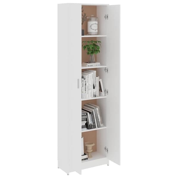 vidaXL Hallgarderob vit 55x25x189 cm konstruerat trä