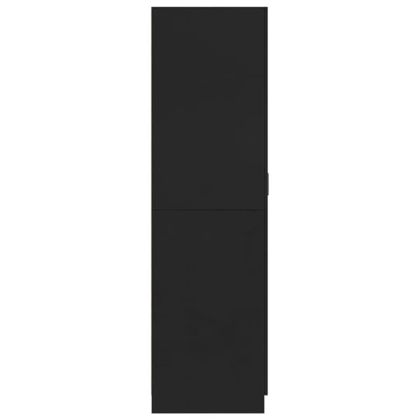 vidaXL klædeskab 80 x 52 x 180 cm spånplade sort