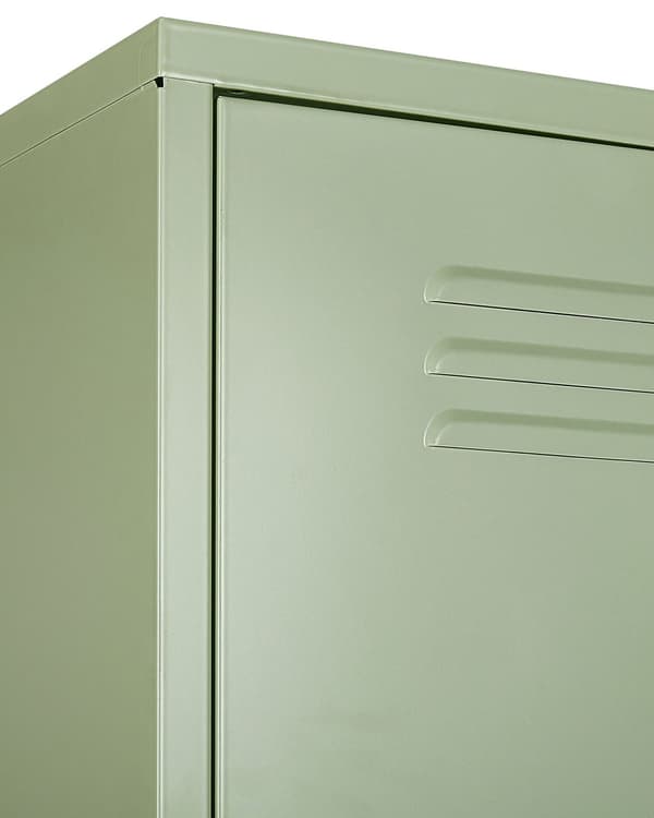 Toimistokaappi vaaleanvihreä 38 x 185 x 50 cm teräs 5 hyllyä lukittava industriaalinen moderni